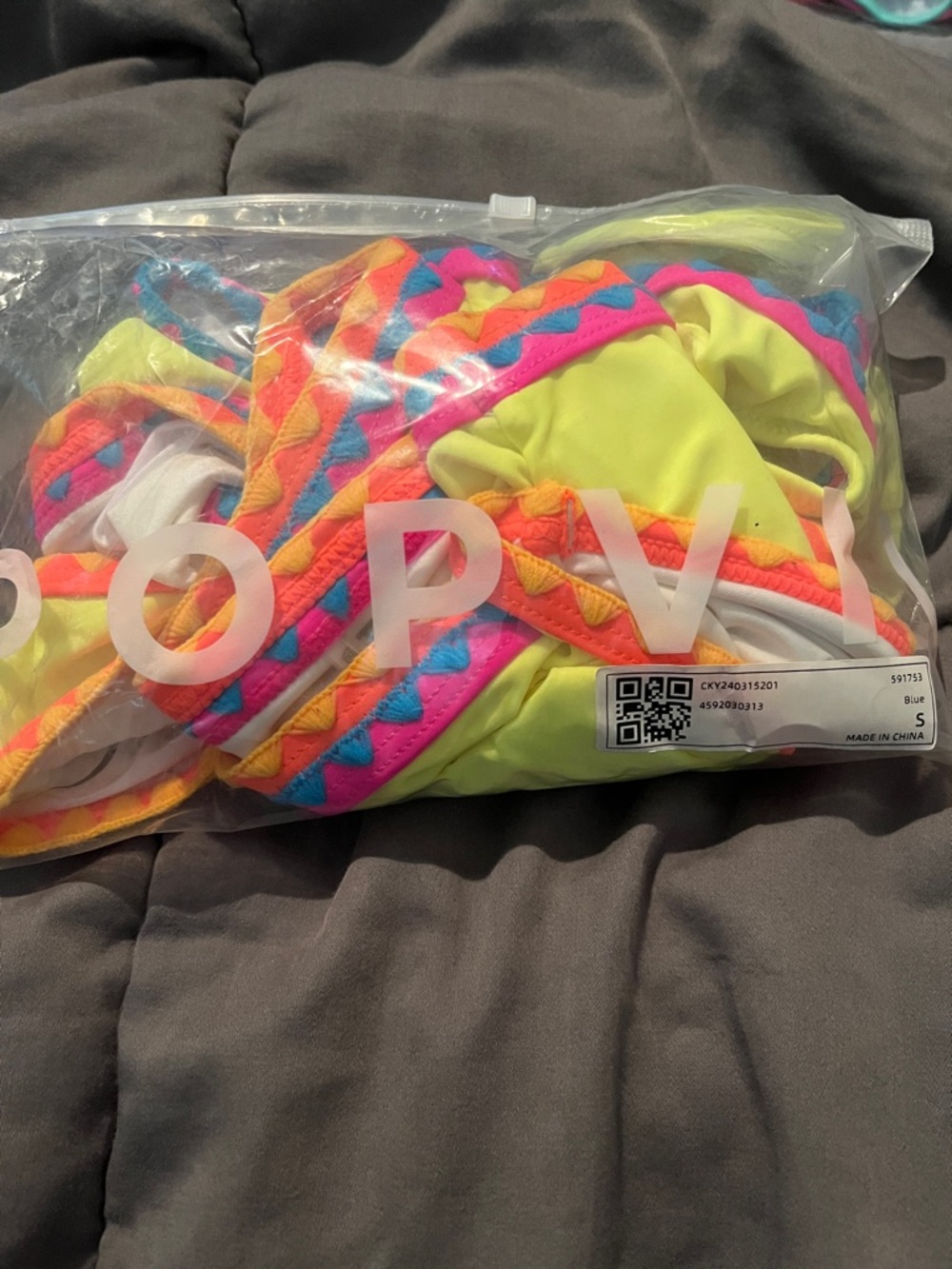 Neon Green One-Shoulder Cutout Bikini Set - Picture 5 of 5